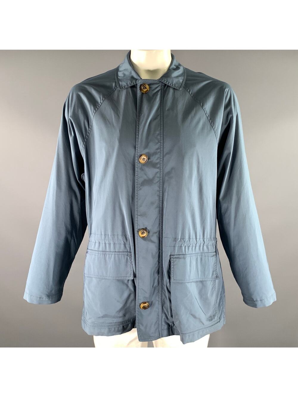 LORO PIANA Size L Blue Polyamide Field Jacket